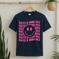 Have A Good Day Retro Smile Face Happy Face Preppy Aesthetic T-Shirt thumb 2