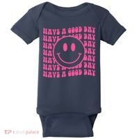 Have A Good Day Retro Smile Face Happy Face Preppy Aesthetic Baby Bodysuit thumb 0
