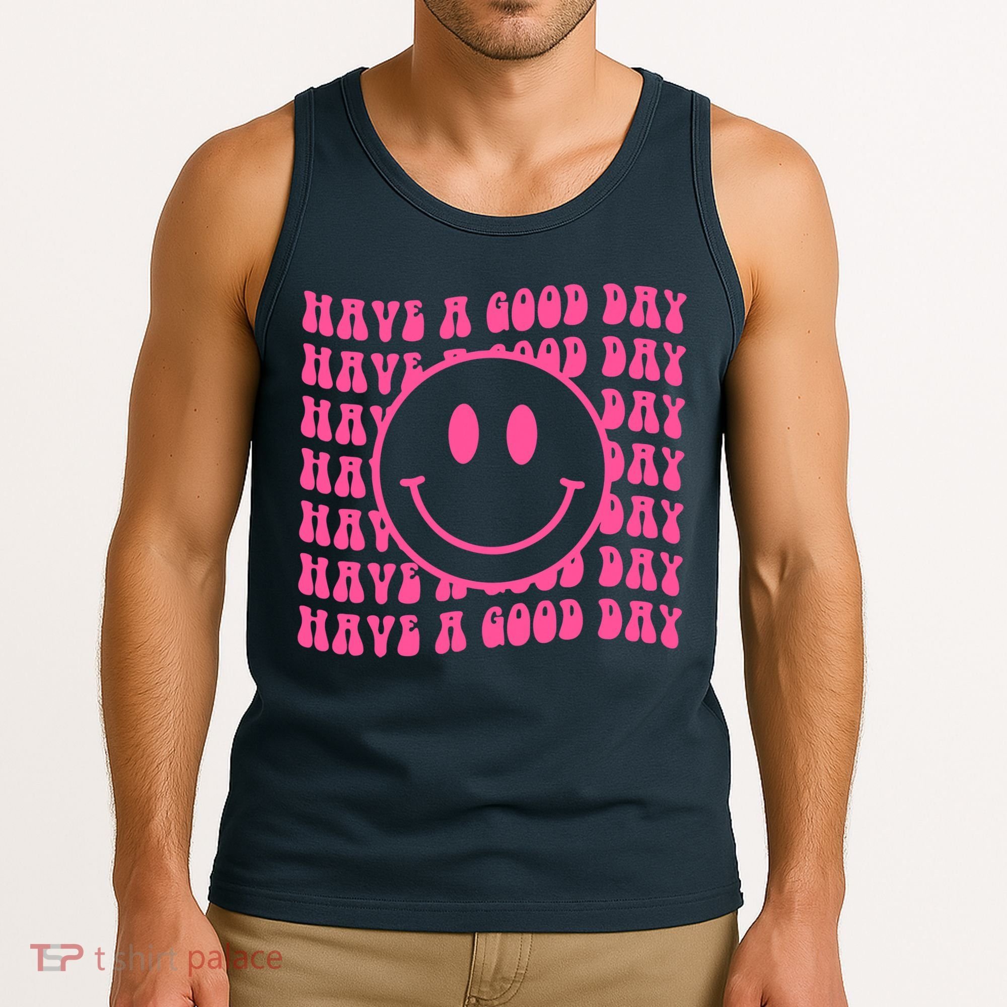 Have A Good Day Retro Smile Face Happy Face Preppy Aesthetic Tank Top