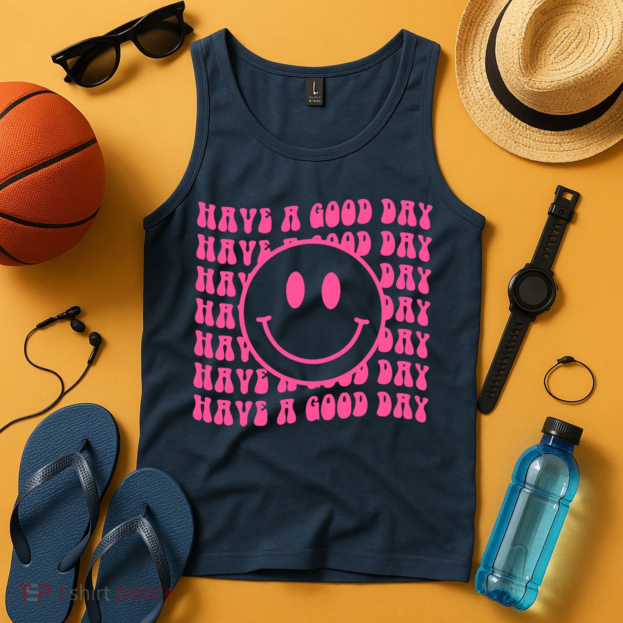Have A Good Day Retro Smile Face Happy Face Preppy Aesthetic Tank Top