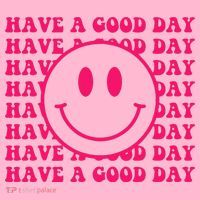 Have A Good Day Pink Smile Face Preppy Aesthetic Trendy Coaster thumb 2
