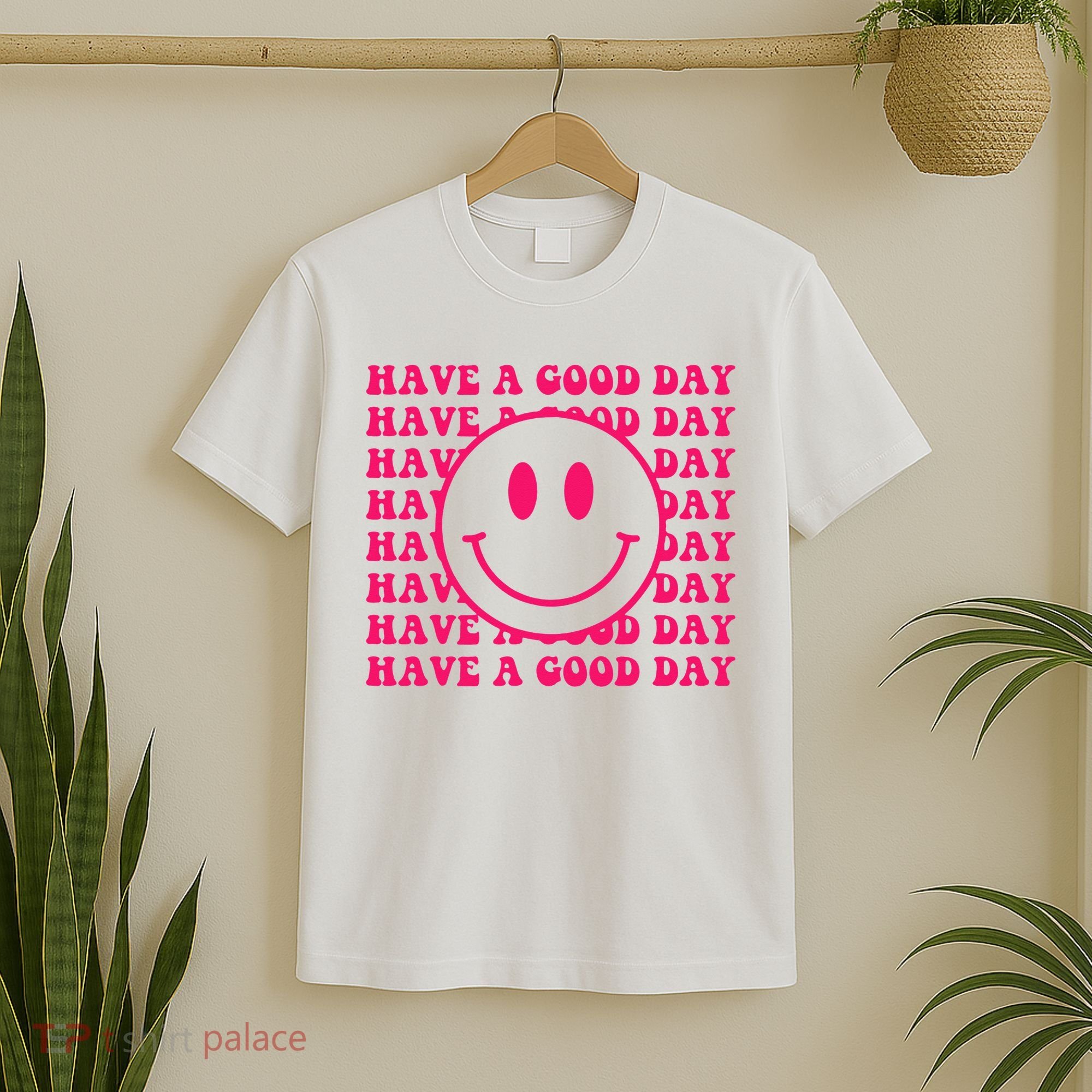 Have A Good Day Pink Smile Face Preppy Aesthetic Trendy T-Shirt
