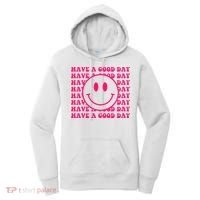 Have A Good Day Pink Smile Face Preppy Aesthetic Trendy Women's Hoodie thumb 0
