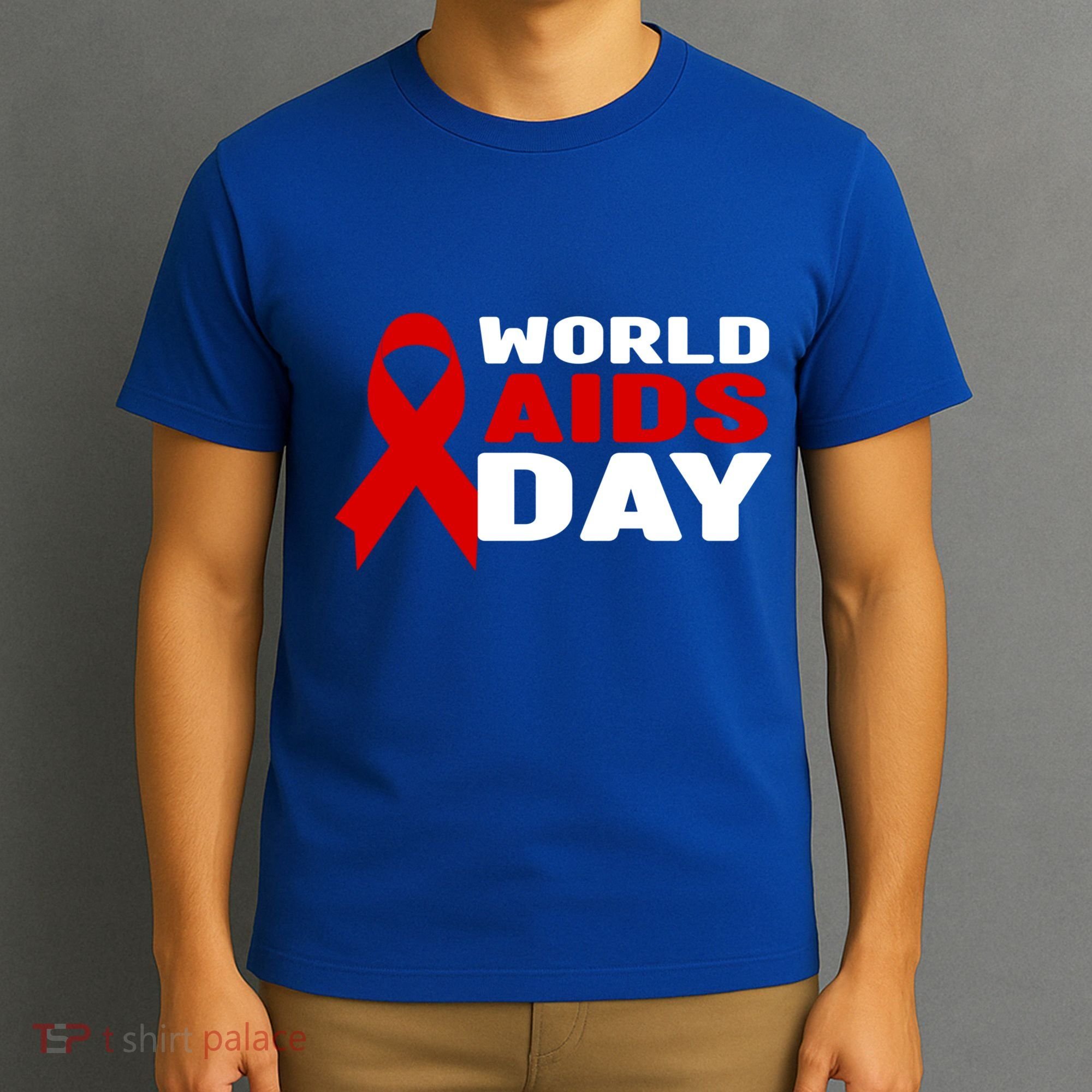 Hiv/aids Awareness Gift Red Ribbon World Aids Day Funny Gift T-Shirt
