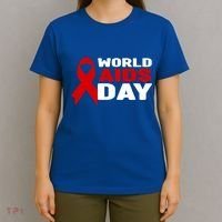 Hiv/aids Awareness Gift Red Ribbon World Aids Day Funny Gift T-Shirt thumb 4