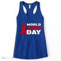Hiv/aids Awareness Gift Red Ribbon World Aids Day Funny Gift Women's Tank Top thumb 0