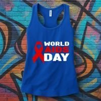 Hiv/aids Awareness Gift Red Ribbon World Aids Day Funny Gift Women's Tank Top thumb 3