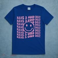 Have A Good Day Retro Smile Face Happy Face Preppy Aesthetic Gift T-Shirt thumb 5