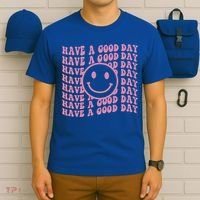 Have A Good Day Retro Smile Face Happy Face Preppy Aesthetic Gift T-Shirt thumb 6
