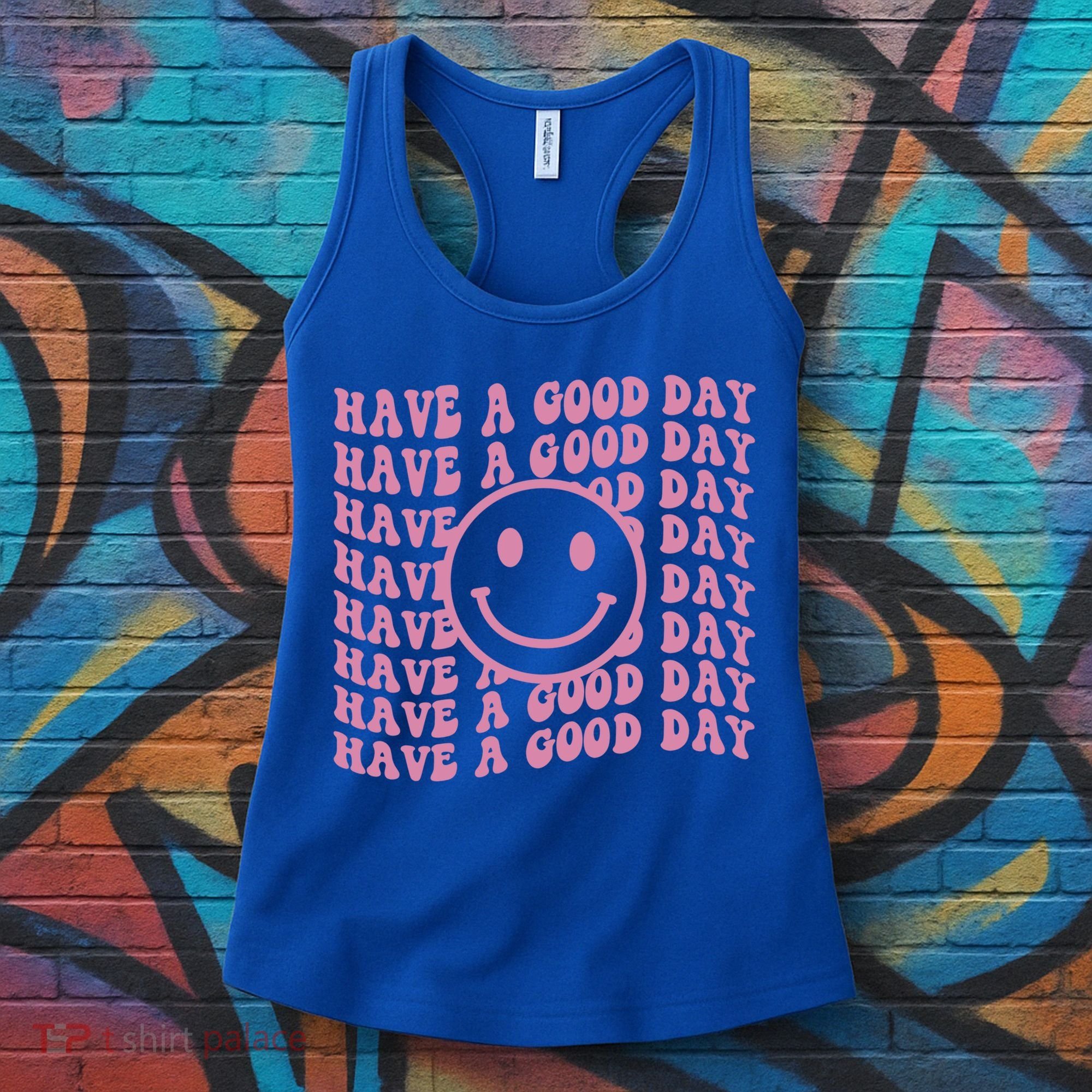 Have A Good Day Retro Smile Face Happy Face Preppy Aesthetic Gift Women's Tank Top