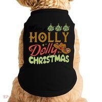 Have A Holly Dolly Christmas Funny Xmas Gift Doggie Tank thumb 0