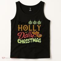 Have A Holly Dolly Christmas Funny Xmas Gift Tank Top thumb 2