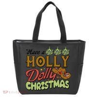 Have A Holly Dolly Christmas Funny Xmas Gift Tote Bag thumb 0