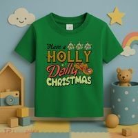 Have A Holly Dolly Christmas Funny Xmas Gift Toddler T-Shirt thumb 3
