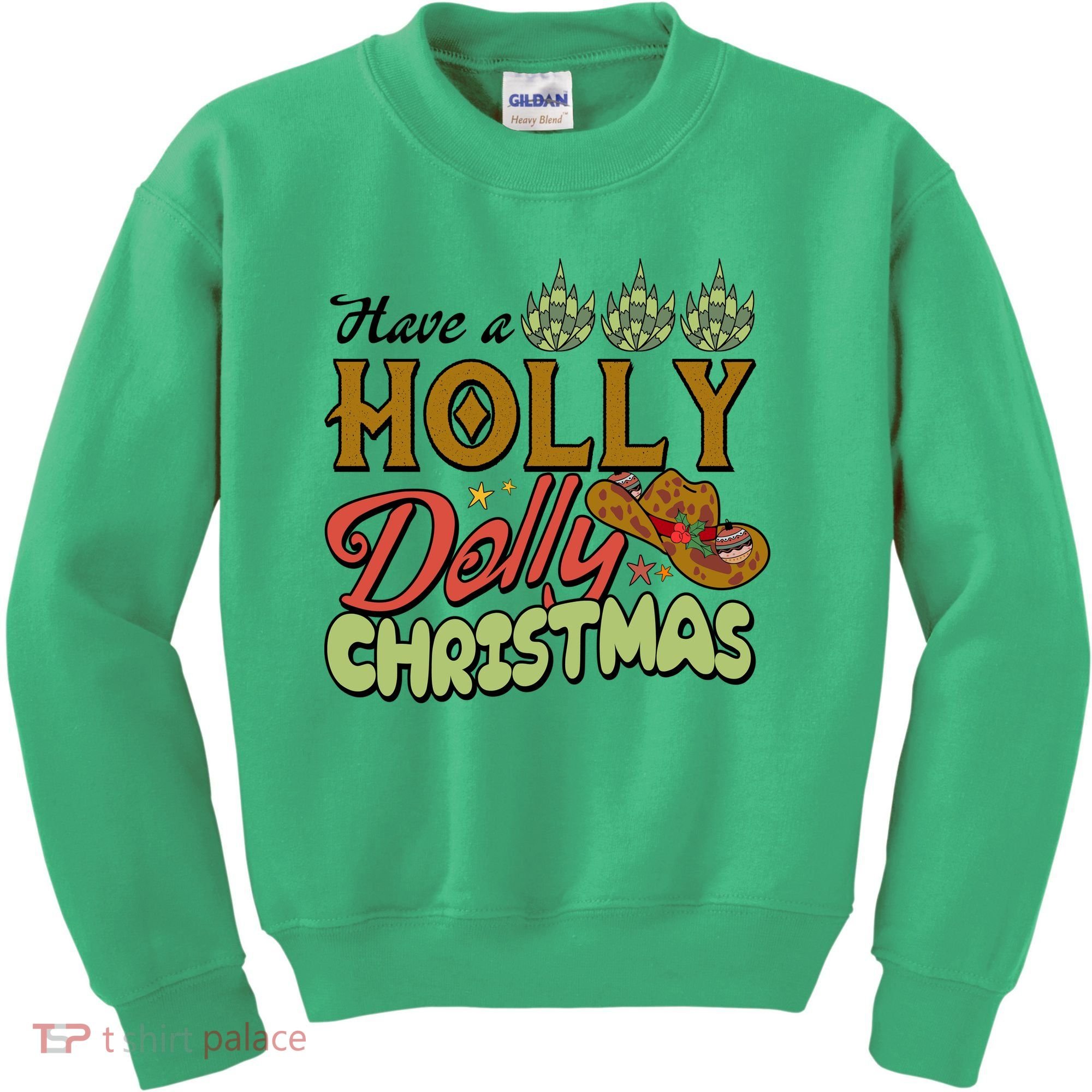 Have A Holly Dolly Christmas Funny Xmas Gift Kids Sweatshirt