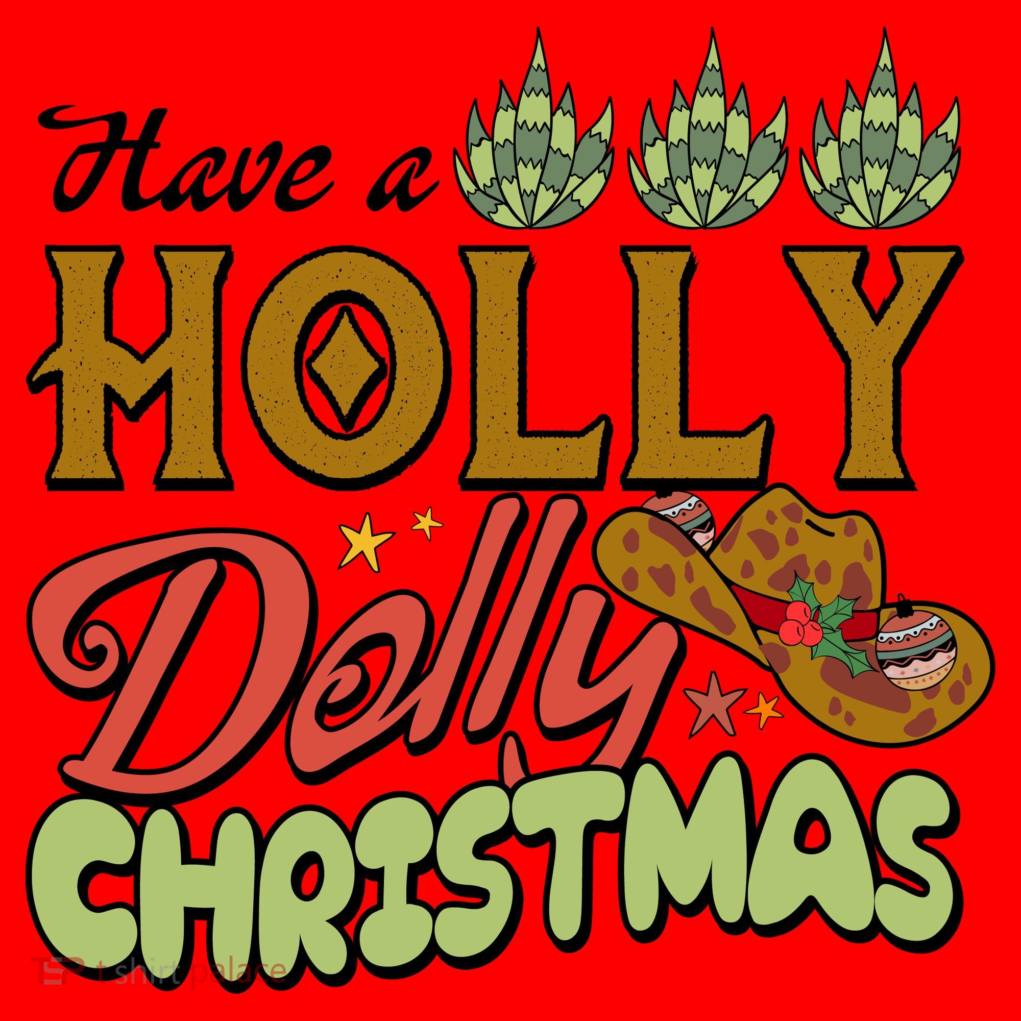 Have A Holly Dolly Christmas Funny Xmas Gift Santa Hat