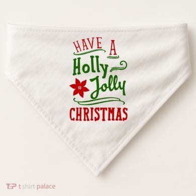 Have A Holly Jolly Christmas USA-Made Doggie Bandana