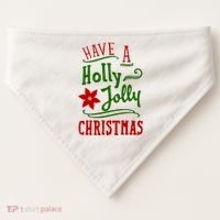 Have A Holly Jolly Christmas USA-Made Doggie Bandana thumb 0