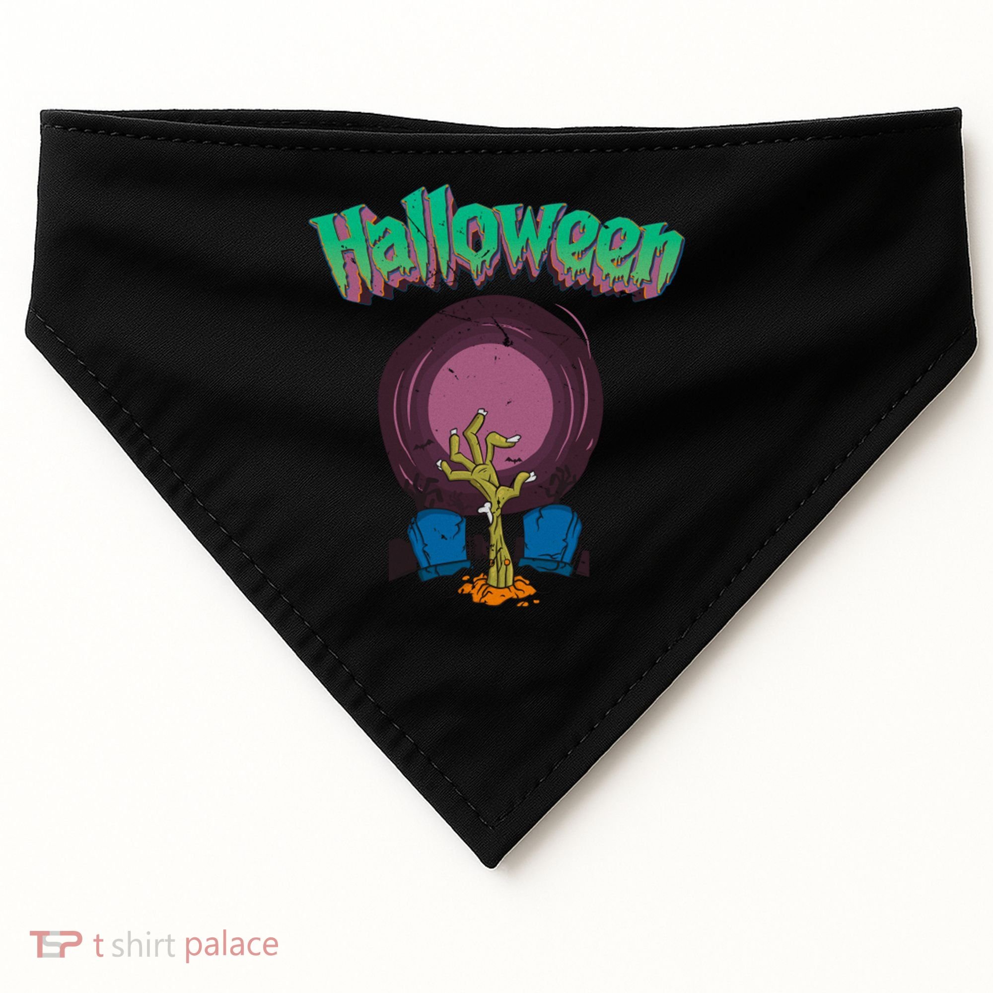 Halloween Alive Hand USA-Made Doggie Bandana