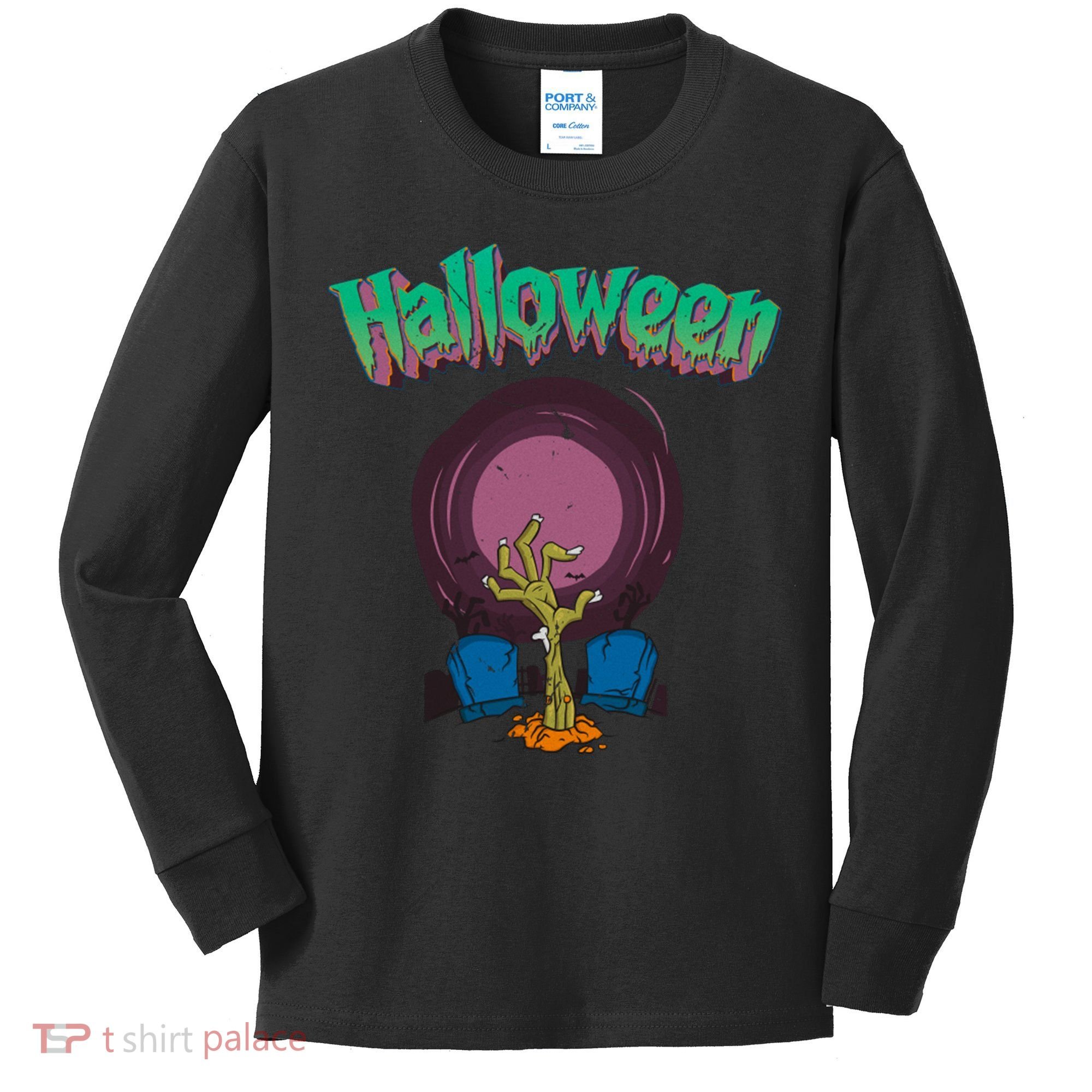 Halloween Alive Hand Kids Long Sleeve Shirt
