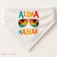 Hawaiian Aloha Hawaii USA-Made Doggie Bandana thumb 0