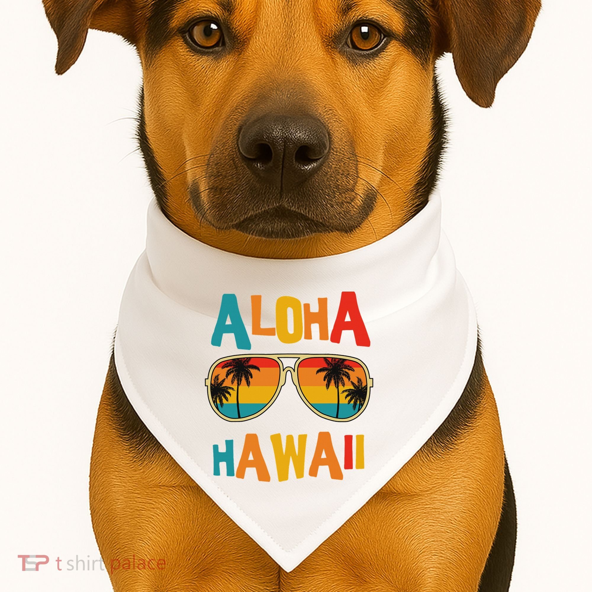 Hawaiian Aloha Hawaii USA-Made Doggie Bandana