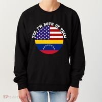 Half American Half Venezuela Usa Flag Cool Gift Women's Sweatshirt thumb 0