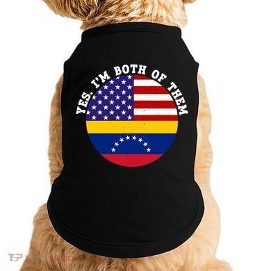 Half American Half Venezuela Usa Flag Cool Gift Doggie Tank
