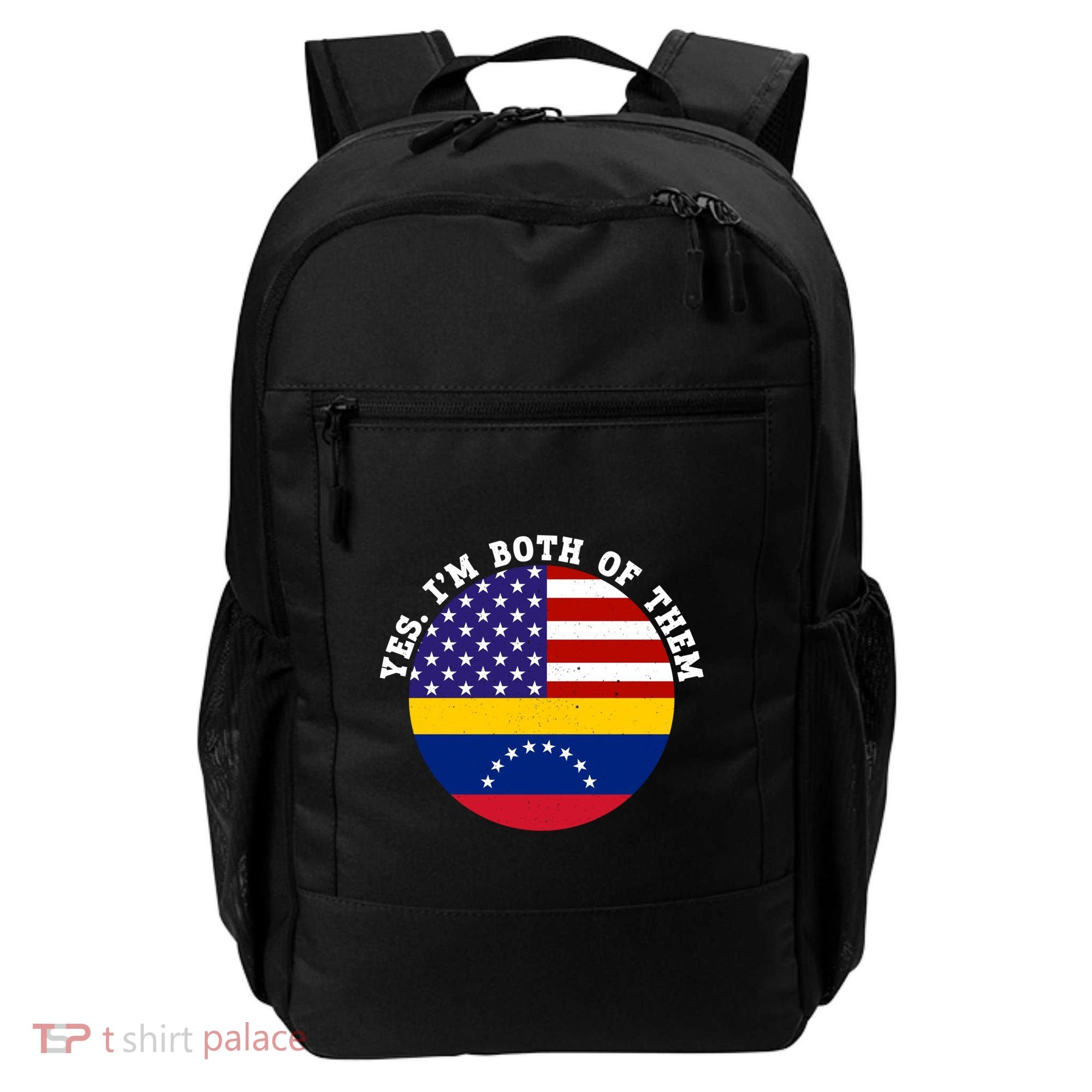 Half American Half Venezuela Usa Flag Cool Gift Backpack