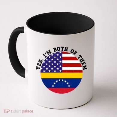 Half American Half Venezuela Usa Flag Cool Gift Coffee Mug
