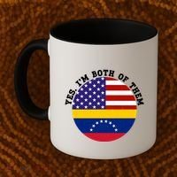 Half American Half Venezuela Usa Flag Cool Gift Coffee Mug thumb 2