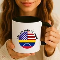 Half American Half Venezuela Usa Flag Cool Gift Coffee Mug thumb 3