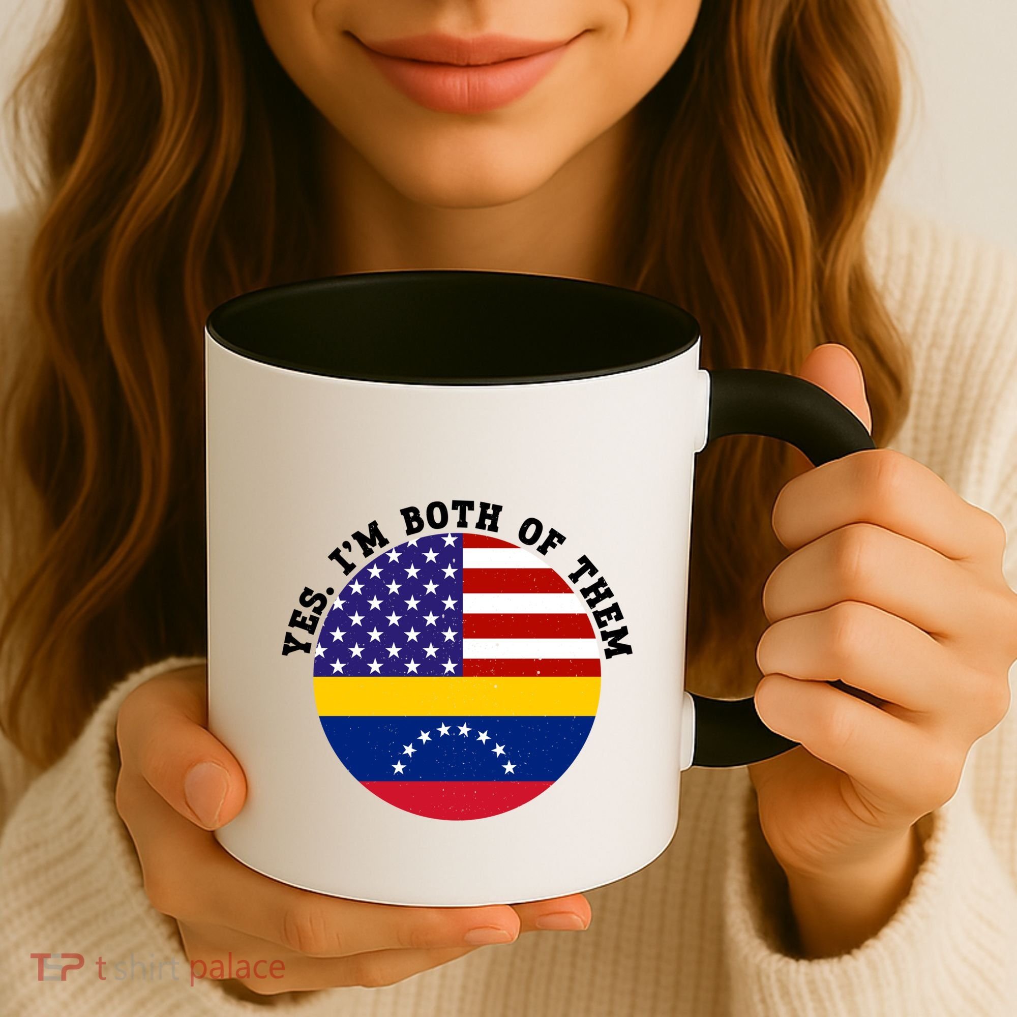 Half American Half Venezuela Usa Flag Cool Gift Coffee Mug