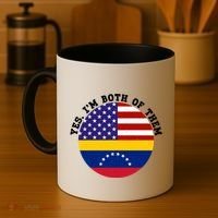 Half American Half Venezuela Usa Flag Cool Gift Coffee Mug thumb 4