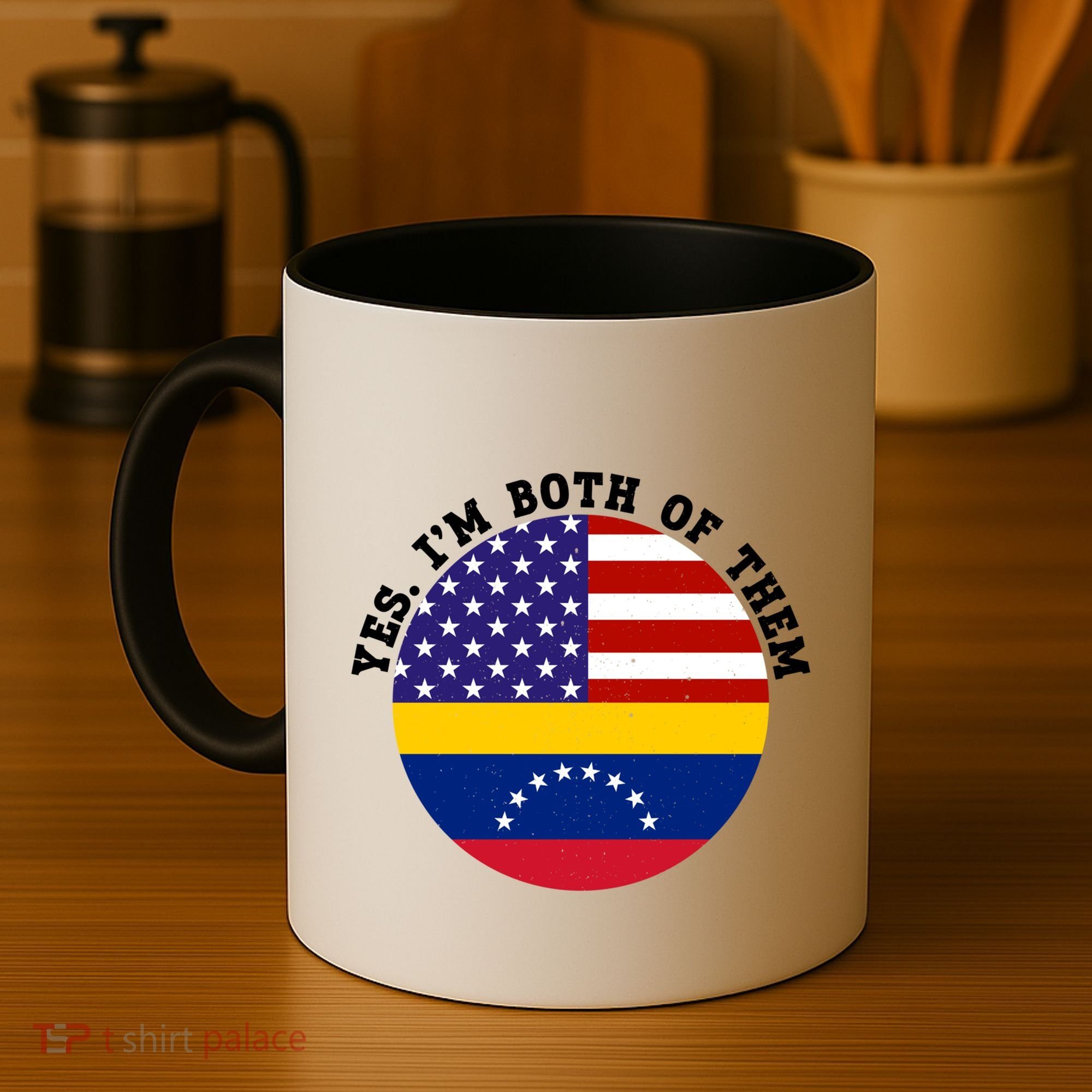 Half American Half Venezuela Usa Flag Cool Gift Coffee Mug
