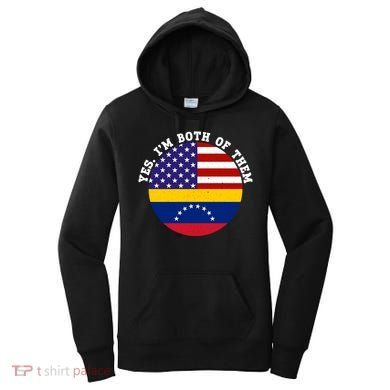 Half American Half Venezuela Usa Flag Cool Gift Women's Hoodie