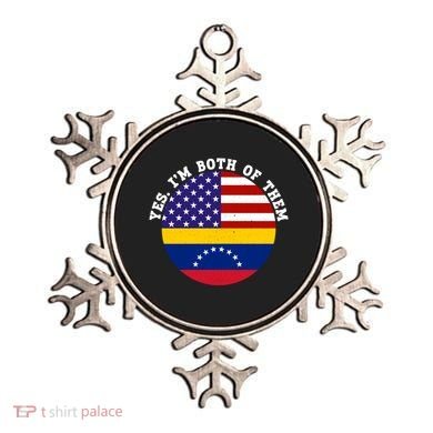 Half American Half Venezuela Usa Flag Cool Gift Ornament