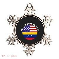 Half American Half Venezuela Usa Flag Cool Gift Ornament thumb 0