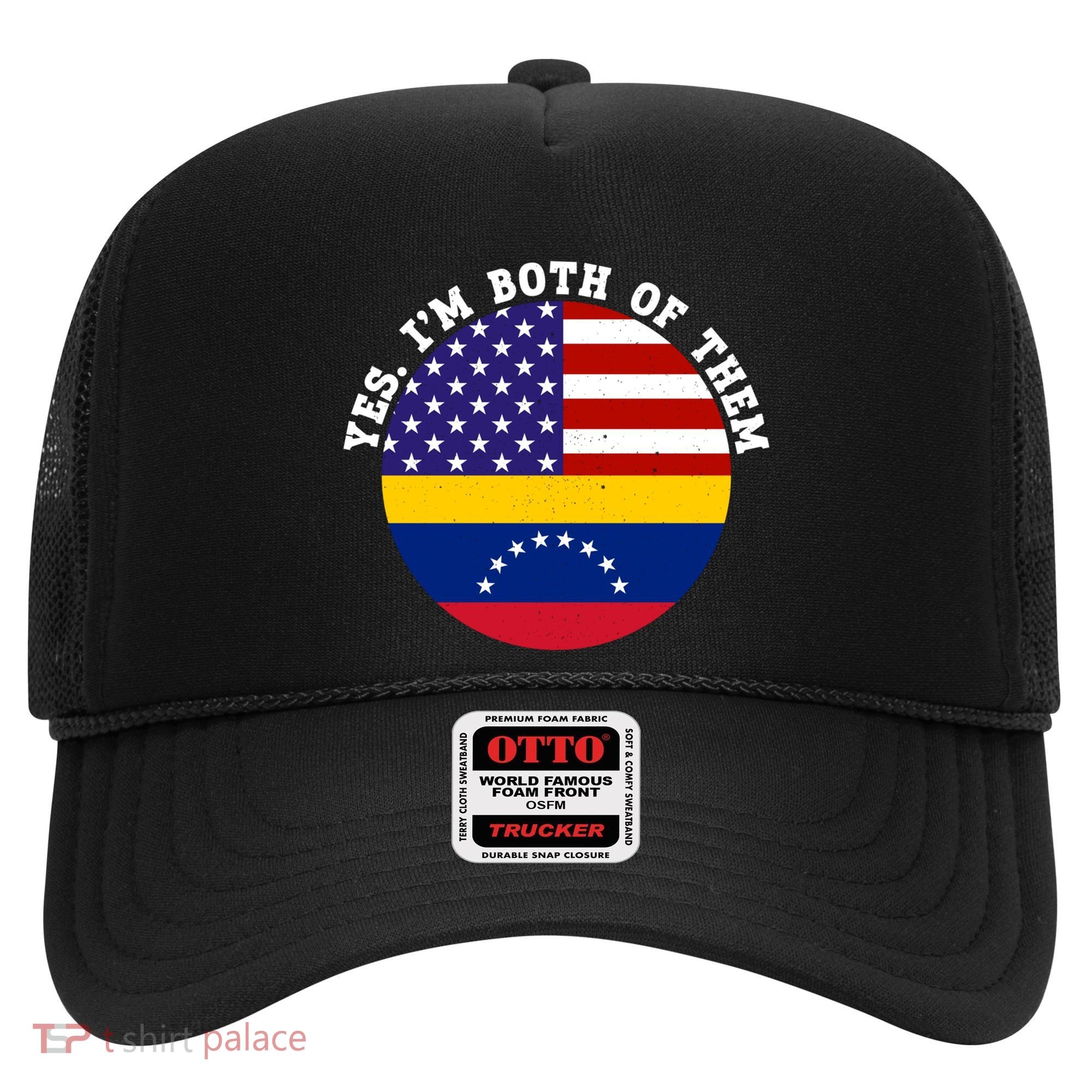 Half American Half Venezuela Usa Flag Cool Gift Hat