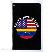 Half American Half Venezuela Usa Flag Cool Gift Golf Towel thumb 0