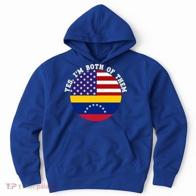 Half American Half Venezuela Usa Flag Cool Gift Hoodie