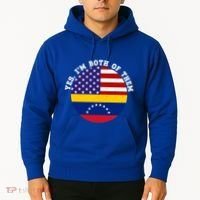 Half American Half Venezuela Usa Flag Cool Gift Hoodie thumb 2