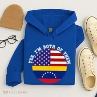 Half American Half Venezuela Usa Flag Cool Gift Hoodie thumb 4