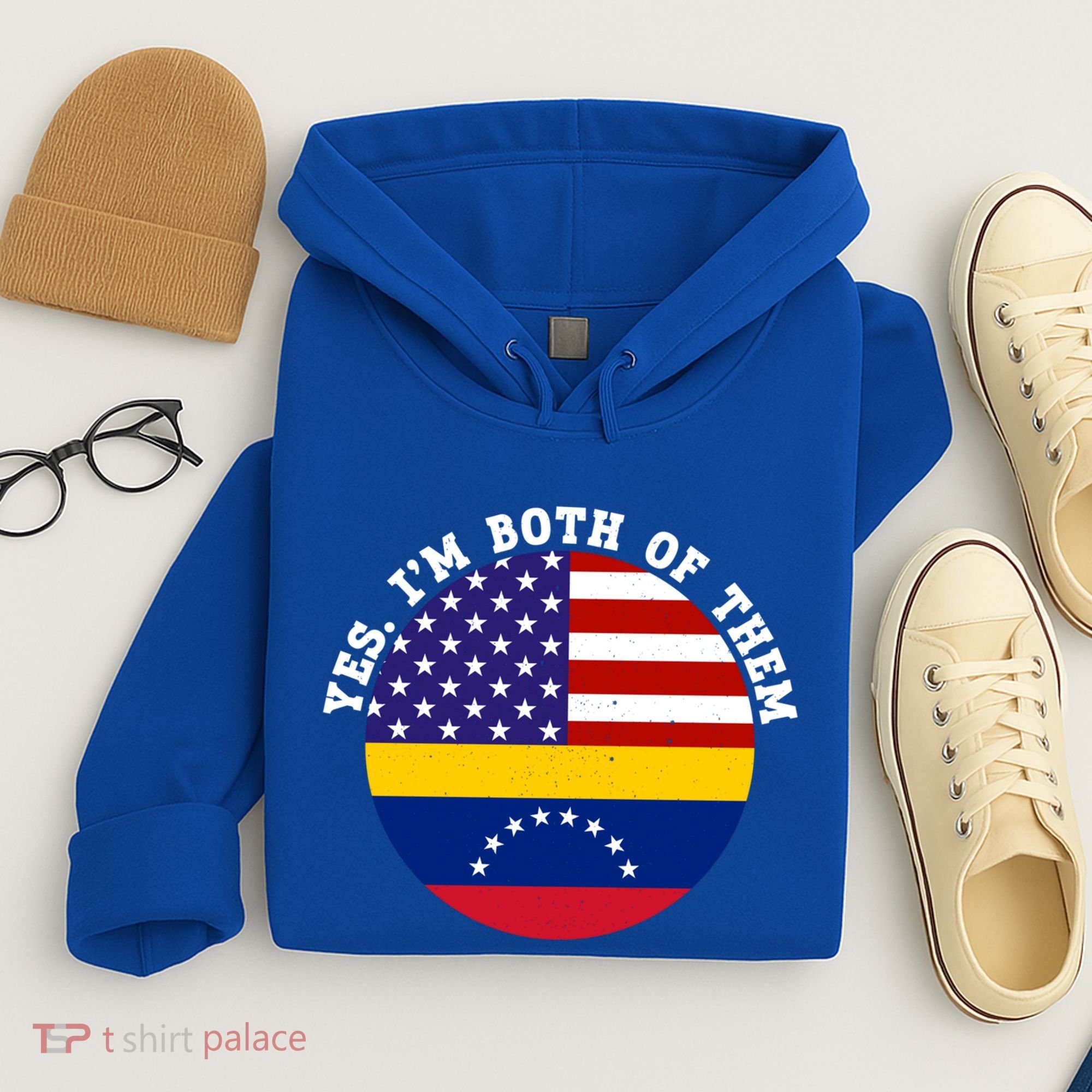 Half American Half Venezuela Usa Flag Cool Gift Hoodie