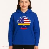 Half American Half Venezuela Usa Flag Cool Gift Hoodie thumb 5