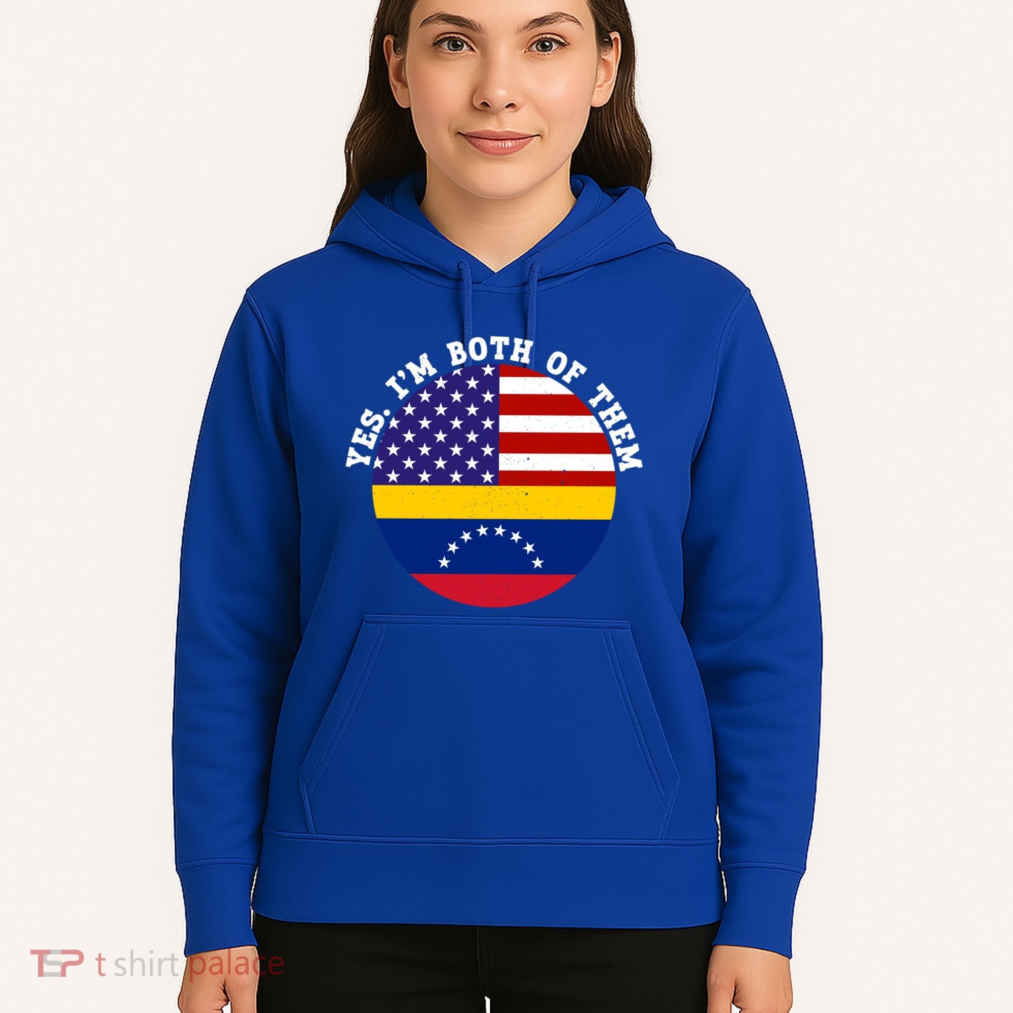 Half American Half Venezuela Usa Flag Cool Gift Hoodie