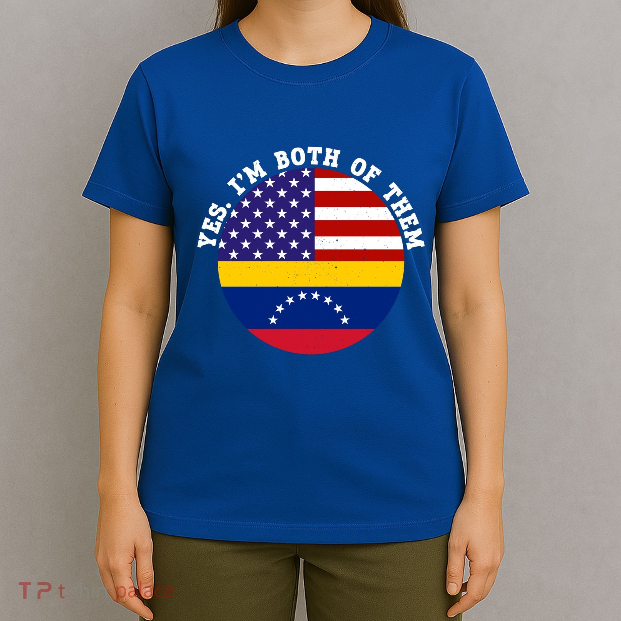 Half American Half Venezuela Usa Flag Cool Gift T-Shirt