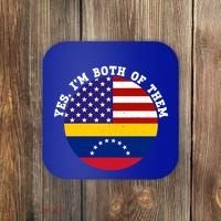 Half American Half Venezuela Usa Flag Cool Gift Coaster thumb 0