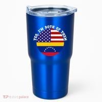 Half American Half Venezuela Usa Flag Cool Gift Tumbler thumb 0