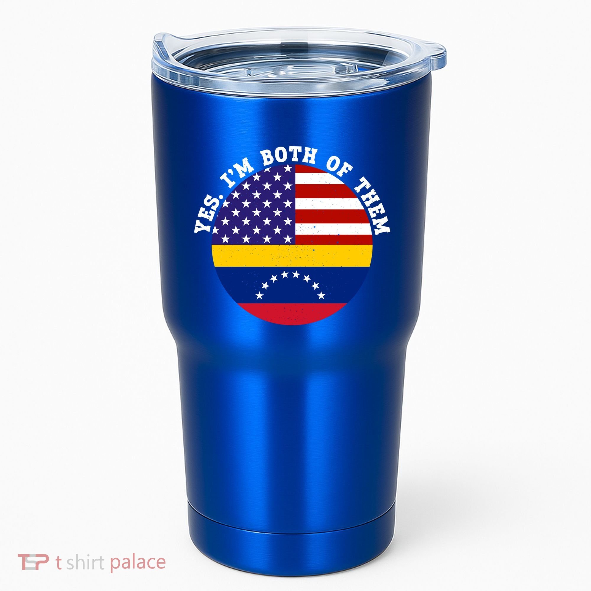 Half American Half Venezuela Usa Flag Cool Gift Tumbler